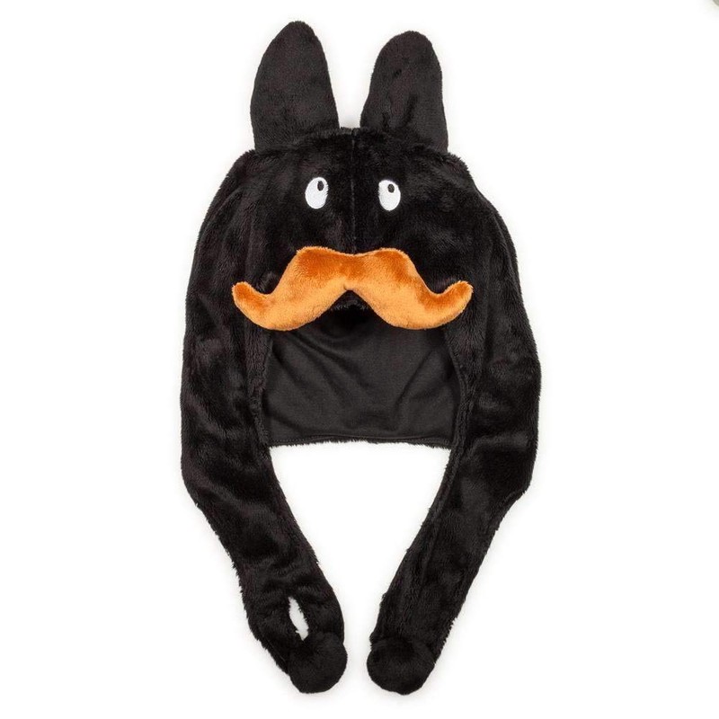 Frank Kozik kidrobot Moustache Black Labbit Ear Flaps Hat, black