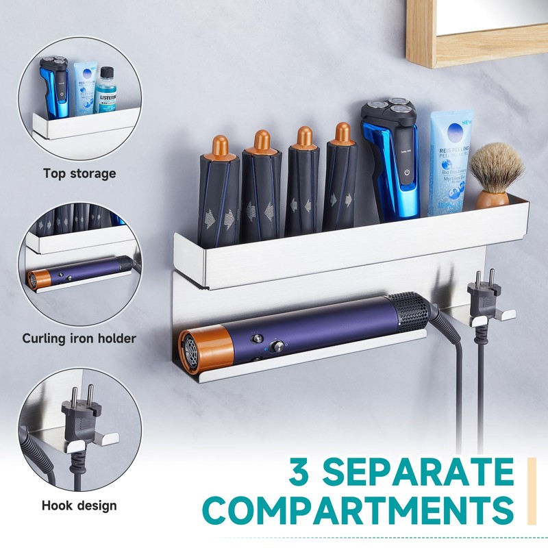 XILIMEN Storage Holder for Dyson Airwrap, Curling Iron Accessories Wall