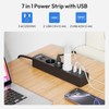 NTONPOWER NTONPOWER 3-Fach Steckdosenleiste Wandmontage mit USB-C, Steckdosenleiste 1berspannschutz Anschraubbar