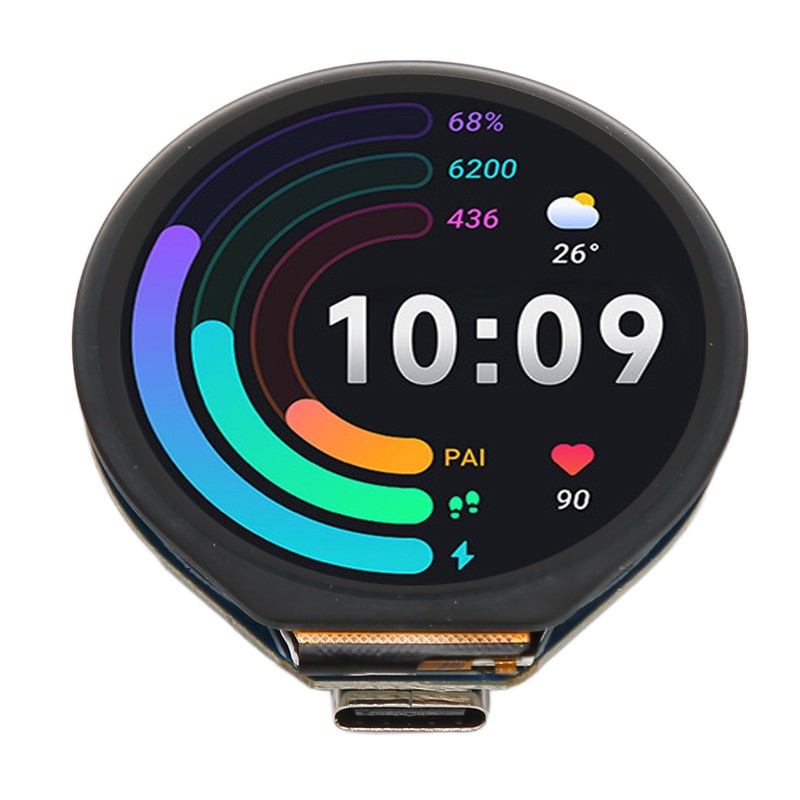 RP2040 Microcontroller Development Board with 1.28inch Round Touch LCD Screen