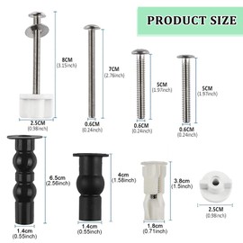 Toilet Seat Attachment from Top Toilet Seat Attachment Toilet Lid Toilet Seat Holder Replacement Parts Toilet Seat Fixed Screws for Toilet Top Mounting Hinge Accessories
