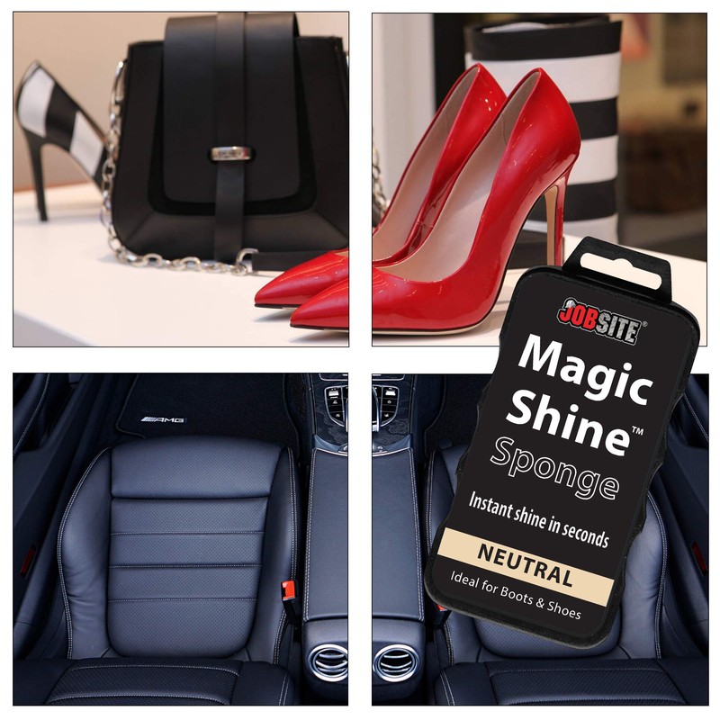JobSite Instant Express Leather Boot & Shoe Shine Sponge -