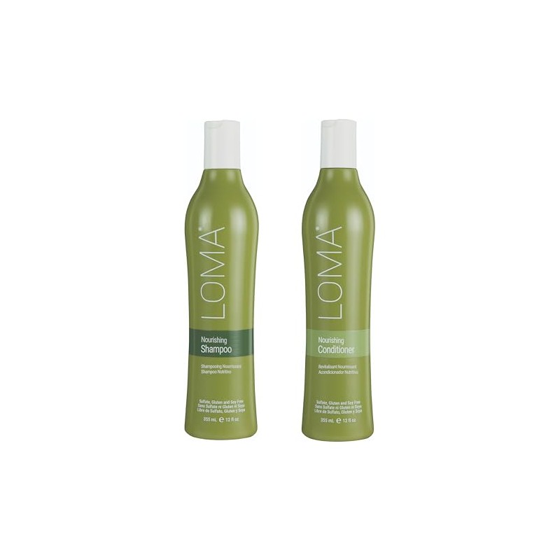 Loma Hair Care Nourishing Shampoo Nourishing Conditioner Duo, 12 oz.