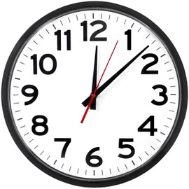 The Ultimate Wall Clock | 14 Inch | Modern | Atomic | Analog | Home | Office | School | Gym | Indoor | Outdoor | Sets Automatically | Unbranded | Classic | Black | Battery Operated | Modern Décor