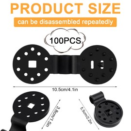 100pcs Shade Cloth Clips, Plastic Shade Cloth Heavy Duty Lock Clips Round Sun Shade Cloth Clips Fixed Clip for Shade Cloth for Outdoor Garden