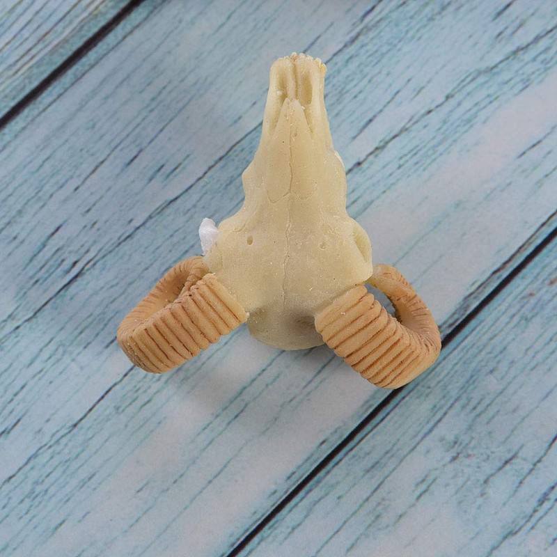 Wixine 1Pcs Aquarium Resin Sheep Head Skull Fish Tank Ornament