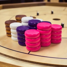 Ladies 4 Player Crokinole Disc Party Pack (52 Discs) (Large Discs - 1 1/4 Inch Diameter (3.2cm))