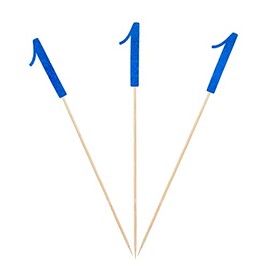 Blue Glitter 1st Birthday Centerpiece Sticks, 12-Pack Number 1 Table Topper Anniversary Party Decorations