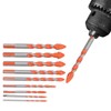 9Pcs Masonry Drill Bits Set Cemented Carbide Industrial Strength Carbide