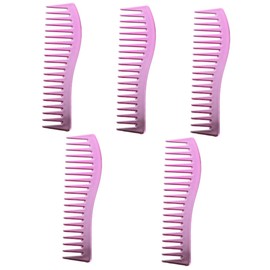 Minkissy 5pcs Barber Styling Comb for Men Professional Wide Tooth Hairdressing Tool Oil Comb for Less Damage for Salon Home Use Lightweight Sturdy Design