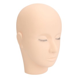 3D Simulated Face Eyelash Extension Mannequin Head, 3 Layer Lashes, Silicone Practice Training Doll Head for Makeup Beauty, Massage and More ()