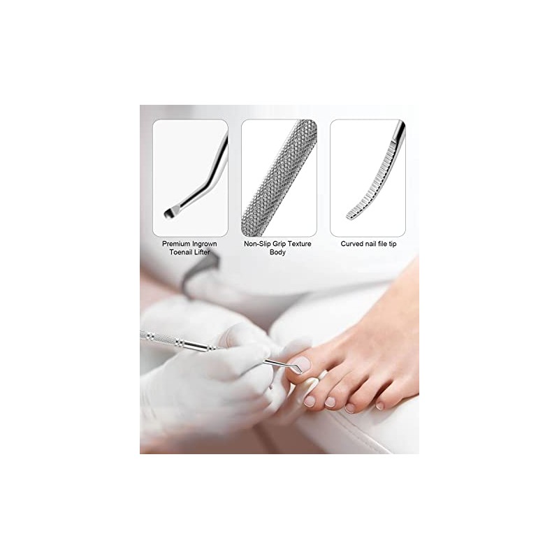 Ingrown Toenail File & Lifter Set- Podiatrist Preferred Ingrown Toenail