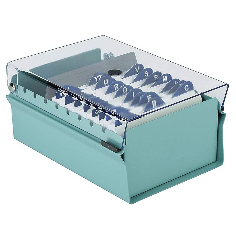 Acrimet 3 x 5 Card File Holder Organizer Box Metal