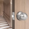 Probrico Brushed Satin Nickel Round Interior Door Handles Passage Door