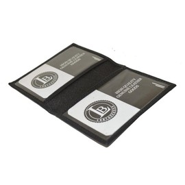 Triple ID Window Mini Wallet Bifold Driver License Slim Leather Credit Card - Color: Tan