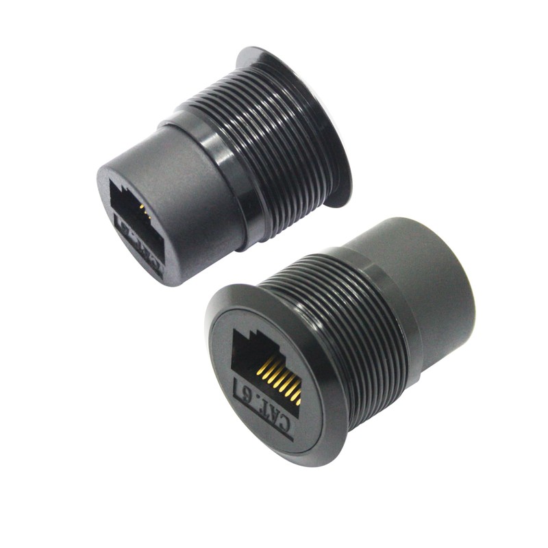 Maixbomr RJ45 Cat 6 Panel Mount Connector Adapter, RJ45 Female
