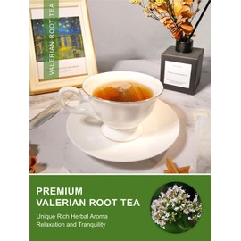 TeeLux Valerian Root Tea Bags, Smooth & Mild Taste, Caffeine Free, Natural Ingredients, 100 Count