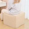 20.1" Pouf Boneless Boucle Ottoman, Upholstered Compressed Ottoman Foot Rest,