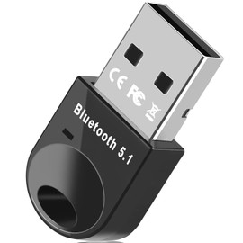 VAVIICLO Bluetooth 5.1 Technology, Bluetooth 5.1 USB Adapter, Ultra Compact, For PC, Nano Size, Ver5.1, Bluetooth Adapter, Maximum Transmission Distance 66.4 ft (20 m), Wireless, Low Latency, Apt-X