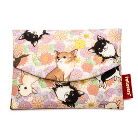 ペットラバーズ Fabric ポケット ティシュポーチ ケース TK-123P チワワ Chihuahua 小花
