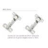 SIQUAR Bisagra Bidimensional Mini De 26 Mm Recta Paquete 10