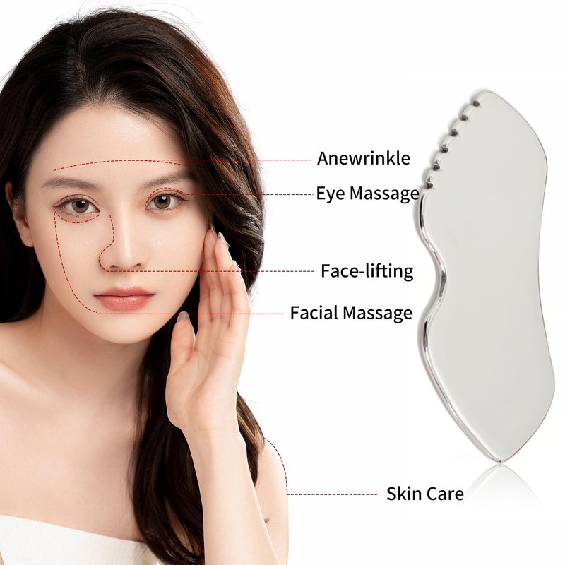 Gua Sha Stone Stainless Steel, Metal Gua Sha Scraper with