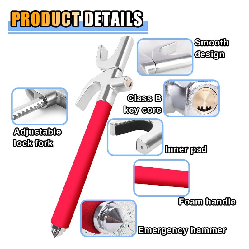 Car Steering Wheel Lock, Car Security Anti-Theft Device Retractable Steering