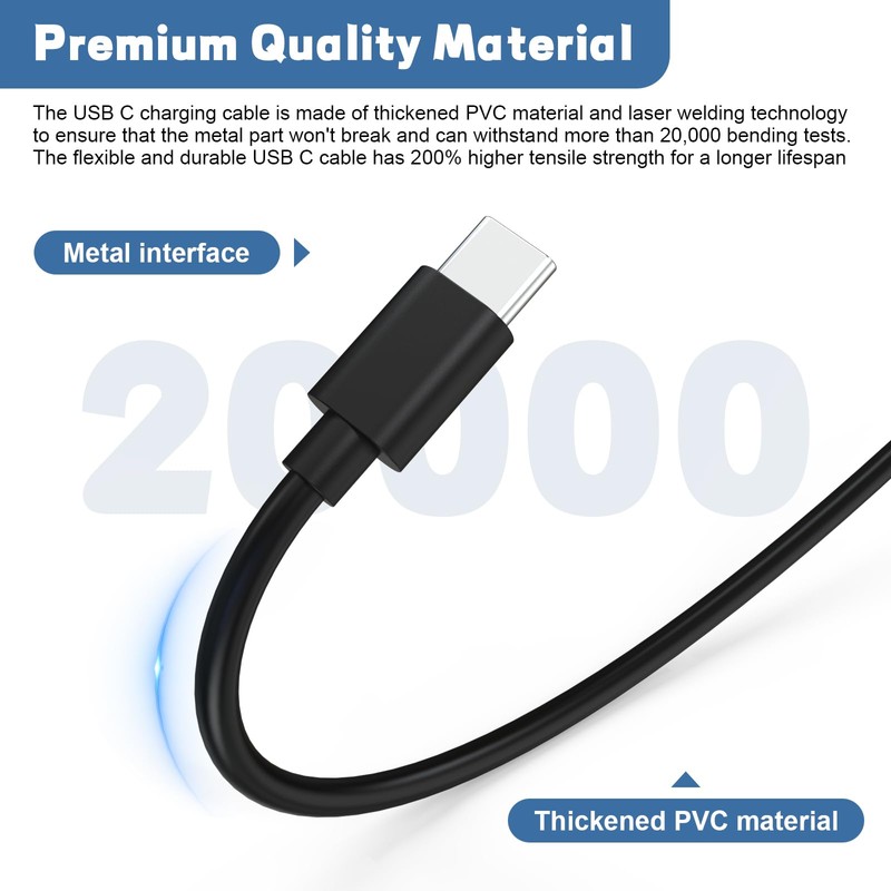 Zosvoses Type C Headphone Charger Compatible with Turtle Beach Stealth