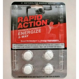 Rapid Action Energize 2-Way Energy Pills Metabolism Booster, 9 pack 36 pills 365860107703