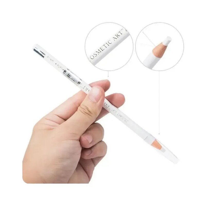Lápiz Blanco Para Diseño Y Delineado Cejas Microblading 2pz