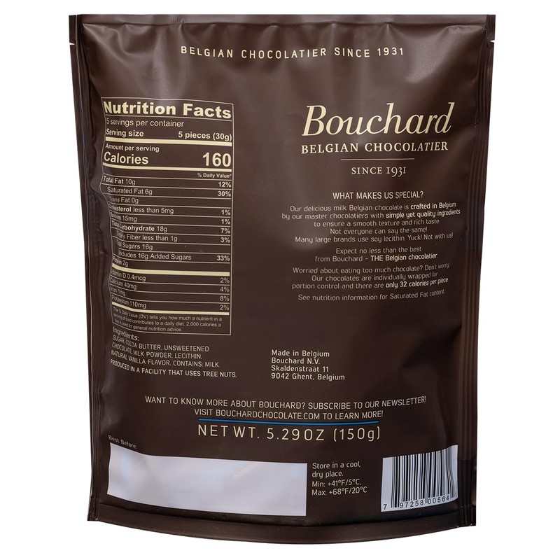 Bouchard Belgian Milk Chocolate (5.29 OZ / 150g) (Pack of