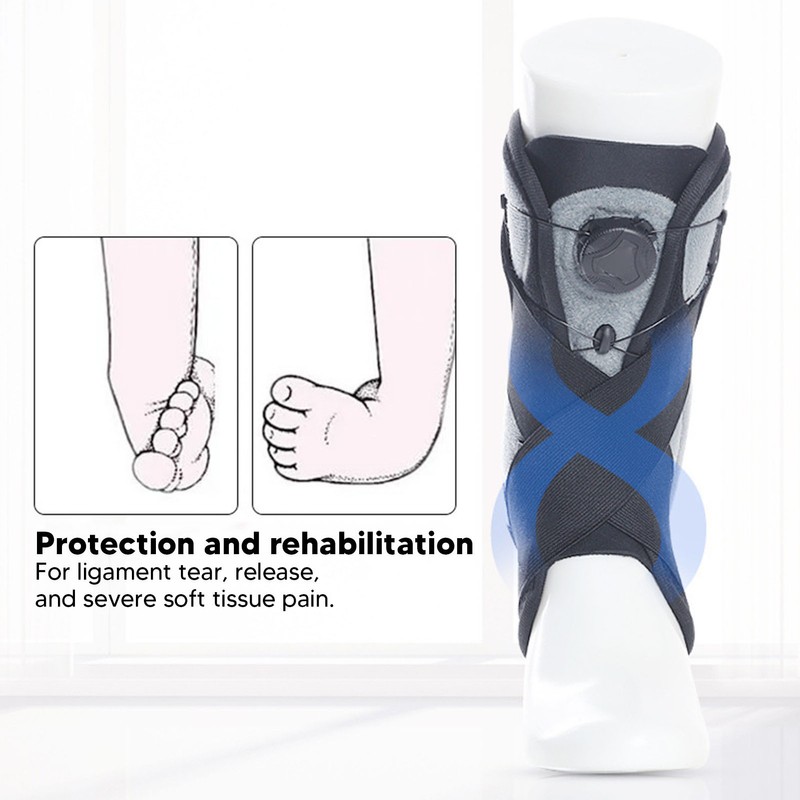 Ankle Support Brace Adjust Tightness Soft Fabric Spring Feet Stabilizer