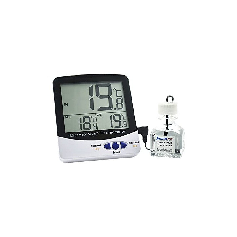 Thermco ACC895AMB Large Digit Triple Display 30ml Bottle Digital Thermometer,