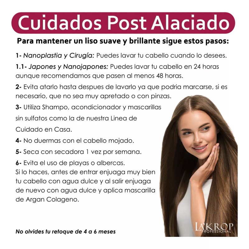 LaKrop Professional Nanoplastia 100% Orgánica Sin Formol No Pica No