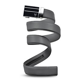 Mission Belt Men's Ratchet Belt - Black Magic Buckle/Gray Leather, Small (28-32)