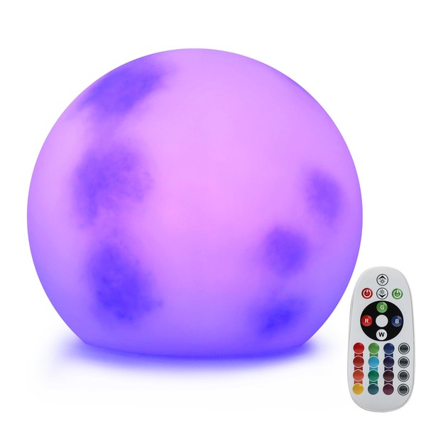 Aimery LED Ball Light with Remote, Waterproof Rechargeable LED Globe