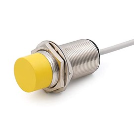 Heschen 15mm Inductive Proximity Sensor Switch, HS-M30-Ni15-RP6, non-Embedded, Cylindrical Type, DC10-30V 200mA, PNP NC(Normally Closed), 3 Wire, CE