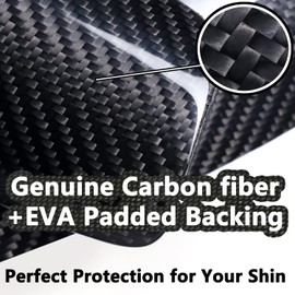 Carbon Fiber Soccer Shin Guards, with Portable Carrying Case and Sleeves, Super Strong, Ultra Light, Shock Resistance, Air Permeability, Suitable for Adult, Youth, Kid, Effective Protection