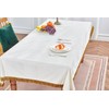 FAIRY KAARI Velvet Tablecloth Luxurious White Rectangle Table Tablecloth Thickset