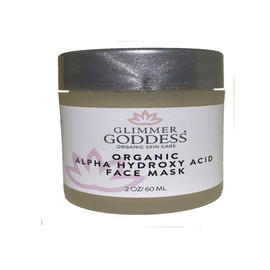 Organic Alpha Hydroxy Acid and Hyaluronic Acid Face Mask 2 ounce. Tightens in Seconds, Purifies, Hydrates & Evens Skin Tone AHA Acid