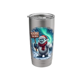 North Pole Yeti Bigfoot Holiday Fun Christmas Yeti Stainless Steel Insulated Tumbler
