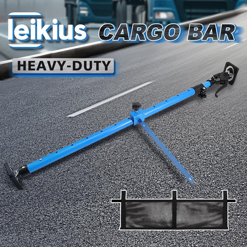 Leikius 2PK 79 inch Heavy Duty Adjustable Cargo Bars,200LB Capacity，Non-Slip