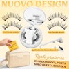 Ciglia magnetiche riutilizzabili con applicatore, ciglia magnetiche morbide e comode,