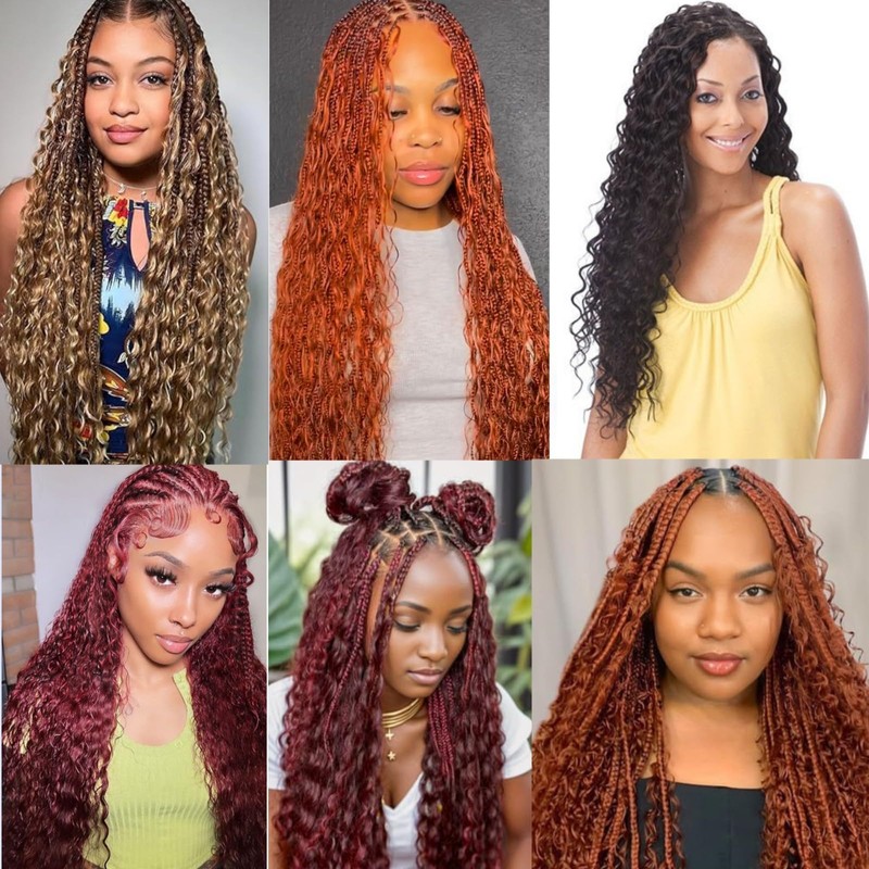 2 Packs Deep Wave Braiding hair extension bulk Fiber Hair