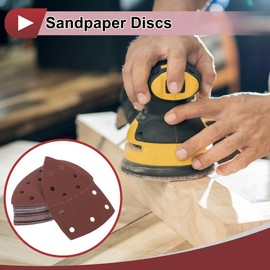 HEROFFIX 50 Pcs Sanding Discs Wet Dry Waterproof Hook & Loop Sandpaper for Woodworking, Automotive Refinishing 6.10"x4.13" 11 Hole 1200 Grit Red Aluminum Oxide