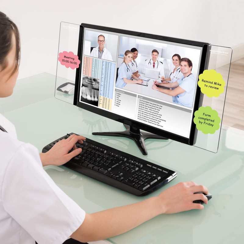 Zonon 2 Pieces Computer Monitor Notes Screen Monitor Memo Board