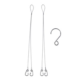 usharedo Titanium Grill Plate Charcoal BBQ Hand Rope Titanium Stainless Steel Hanging Chain Hanging Wire with Hooks Ti15149B