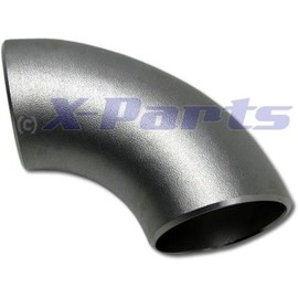 90° EDELSTAHL Bogen 3" 76mm KURZ Rohr V2A Schweißbogen Downpipe Hosenrohr