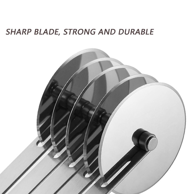 5 Wheels Stainless Steel Dough Cutter, Adjustable Dough Cutter for