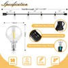 100FT LED Outdoor String Lights Patio Light with 52 Shatterproof